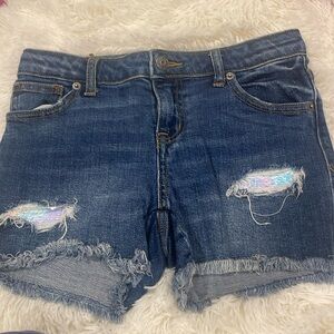 Cat & Jack denim shorts with‎ sequence